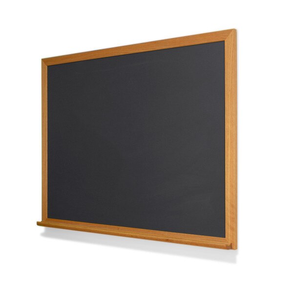Gray Chalkboard w red oak & tray